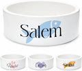 Custom Cat Bowl | Personalized Food & Water Dish with Name | Microwave & Dishwasher Safe Ceramic Pet Feeding Bowl for Kitty | Gift Idea for New Kitten Owners | White – Small
