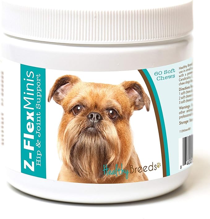 Healthy Breeds Brussels Griffon Z-Flex Minis Hip and Joint Support Soft Chews 60 Count