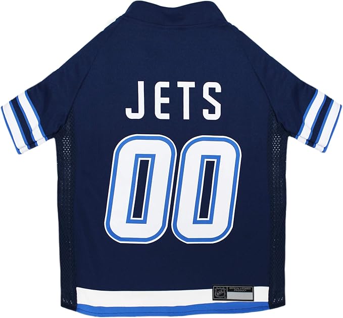 Pets First NHL Winnipeg Jets Jersey for Dogs & Cats, Medium. - Let Your Pet Be A Real NHL Fan!