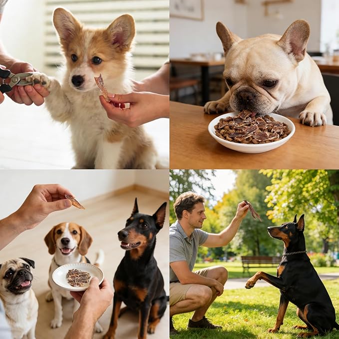 MON2SUN Dog Treats Duck Jerky, Single-Ingredient, Rawhide-Free, High Protein, Low Fat, Training Treats for Small to Large Dogs, 21.2 oz