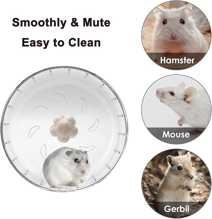 GOLDEAL 6.7Inchs Silent Hamster Wheel, Hamster Toys for Hamster Cage, Super Mute Spinner Exercise Running Wheel for Small Hamsters, Gerbils, or Mice (6.7Inchs)