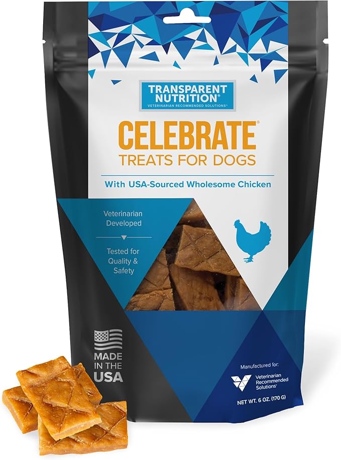 Celebrate Jerky Treats Chicken – Veterinarian Developed Chicken Jerky Dog Treats, Minimal Ingredients, High Protein