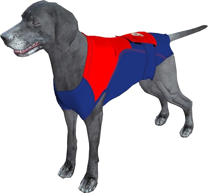 SurgiSnuggly Veterinary Invented Dog Surgical Recovery Suit for Female or Male Dogs,Spay, Neuter Onesie, The Original Surgical Recovery Bodysuit for After Surgery Small, Medium, Large Dogs 2XL S BR