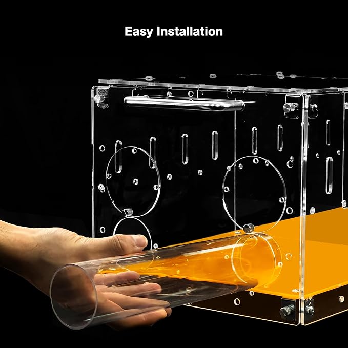 GuineaLoft™ Acrylic Cage (Model-P3B) - Small 2x1 ft Enclosed w/Lid & Bottom for Hamsters, Rats, Mice, Gerbils, Also Works for a Single Guinea Pig, or as a Transport Cage