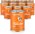 Amazon Basics Wet Dog Food, Country Stew Cuts in Gravy, Made with Real Chicken & Beef, 13.2 oz can (Pack of 12)