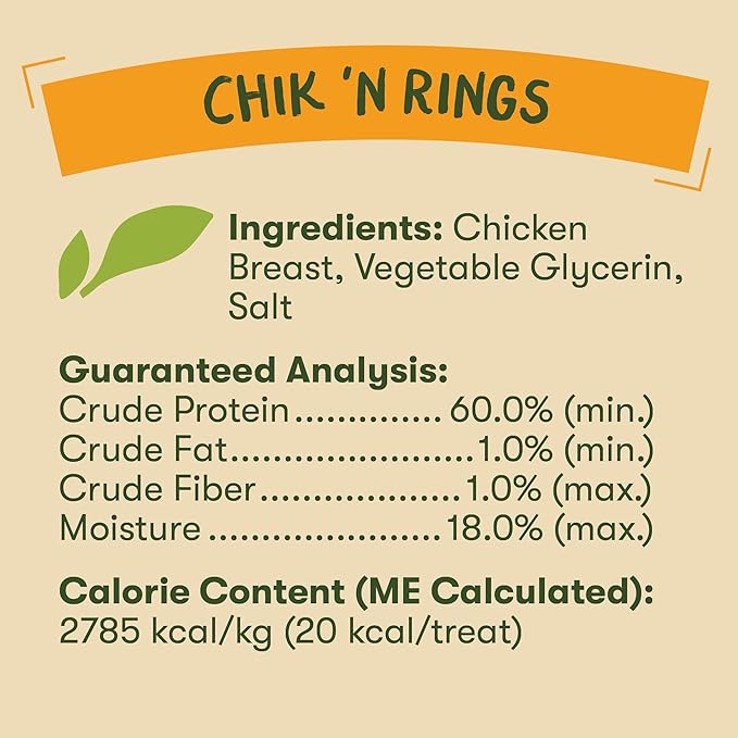 Pet 'n Shape Chik 'n Rings – Natural Chicken Breast Jerky Dog Treats, 2 Pound