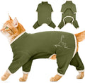Cat Pajamas for Cats Only, Sticky Hair Cat Clothes, Sphynx Hairless Cats Sweater, Recovery Suit After Surgery, Prevent Lost Hair Kitten Onesie Shirts Costumes Outfits for Pet