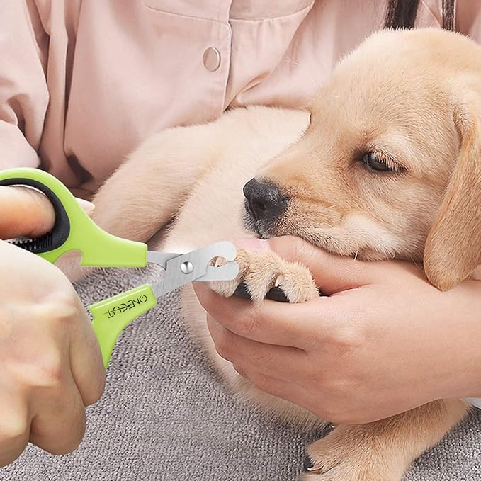 OneCut Pet Nail Clippers, Update Version Cat & Kitten Claw Nail Clippers for Trimming, Professional Pet Nail Clippers Best for a Cat, Puppy,Rabbit, Kitten & Small Dog,Sharp & Safe (Green)