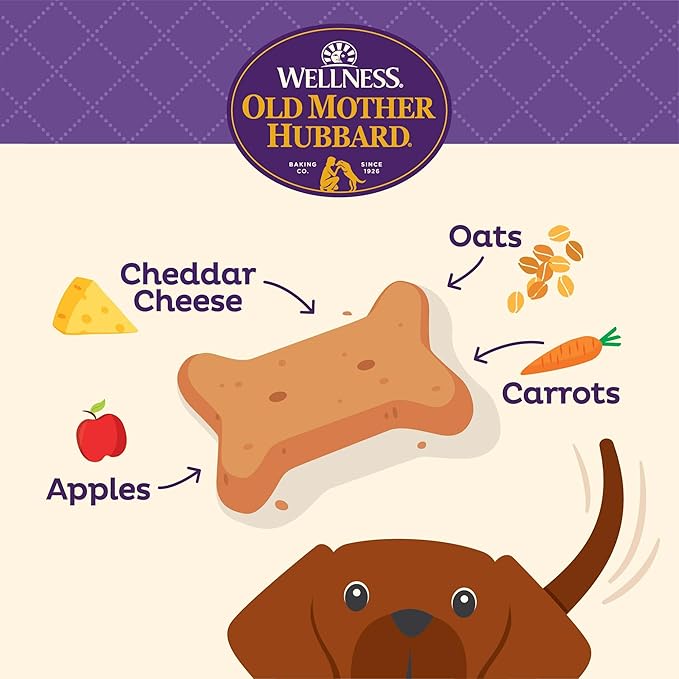 Old Mother Hubbard Wellness Bac'N'Cheez Dog Biscuits, Natural, Training Treats, Bacon & Cheese Flavor, Small Size, (20 Ounce Bag)