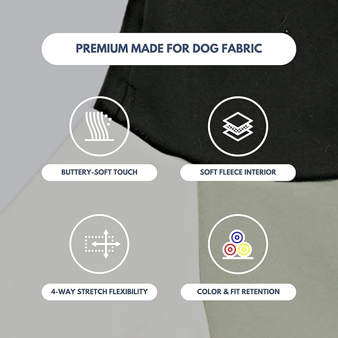 Spark Paws Dog Hoodie – Premium Dog Sweater for Small, Medium, and Large Dogs | Warm Outfits for French Bulldogs, Pitbull, Puppy, Winter Jacket Alternative - Olive Cream - 4XL