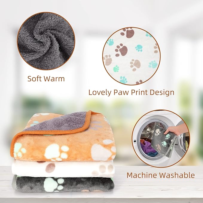 YUEPET Waterproof Guinea Pig Blankets Washable 3 Pack Small Animal Fleece Cage Liners Pet Soft Sleep Mat Pad Cover Warm Flannel Throw for Hamster Guinea Pig Rabbit Chinchilla Hedgehog Ferret 23"×16"