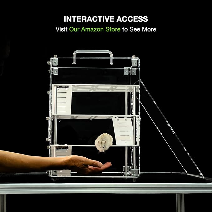GuineaLoft™ Small Acrylic Cage (Model-P5) – 4-Floor Play Structure with Stairways & Tube Connectors for Hamsters, Rats, Mice, Gerbils, and Small Rodents – Visit the GuineaLoft Store for More