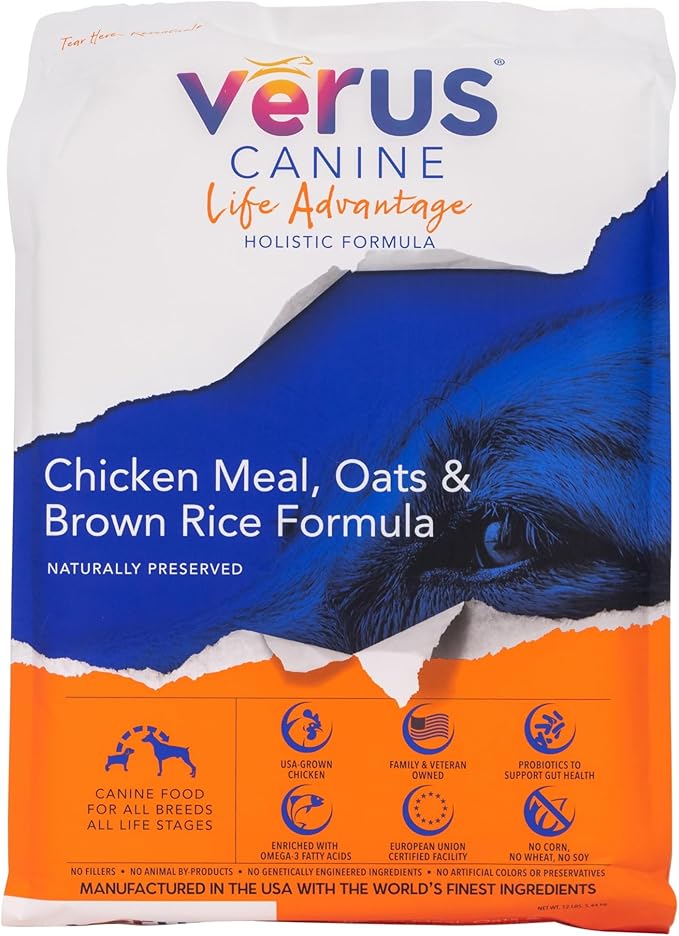 VeRUS Pet Foods Dry Dog Food Chicken, Life Advantage Formula 35lb Bag