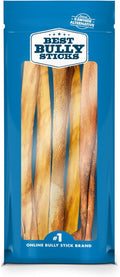 Best Bully Sticks 12 Inch Natural Collagen Sticks for Dogs - 5 Count (Pack of 1) - Long-Lasting, Rawhide Free, Beef Treat