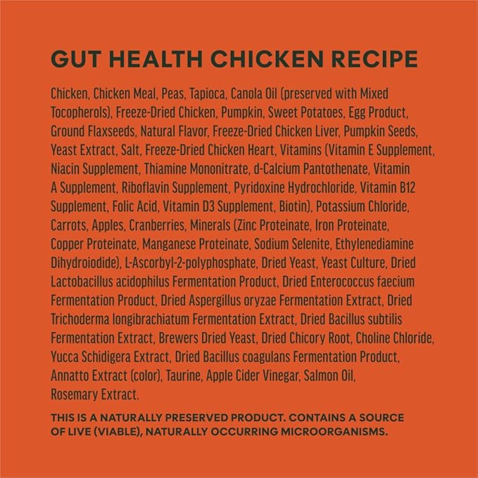 Instinct RawBoost Gut Health, Natural Dry Dog Food with FreshDried Raw, High Protein, Grain-Free Recipe - Real Chicken, 3.5 lb. Bag