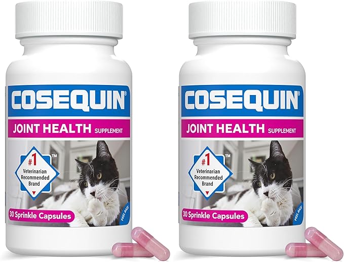 Nutramax Cosequin Joint Health Supplement for Cats - with Glucosamine and Chondroitin, 30 Capsules (Pack of 2)