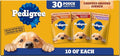 Pedigree Chopped Ground Dinner Wet Dog Food Pouches Variety Pack, 3.5 oz Pouches, 30 Count