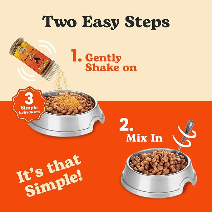 Wild Meadow Farms - Magic Dust Chicken Jerky Topper, Single Protein Pet Food Topper for Dogs & Cats, Enhance Flavor & Elevate Mealtime Excitement for Picky Eaters - 3.5 Ounce Bottle in Chicken Flavor