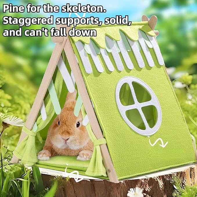 Rabbit Hideout, Small Animal Houses and Habitats, Guinea Pig Tent Tunnel Cages for Guinea Pigs, Hamster, Rats, Bunny and Other Small Animals, Rabbit Cages Accessories