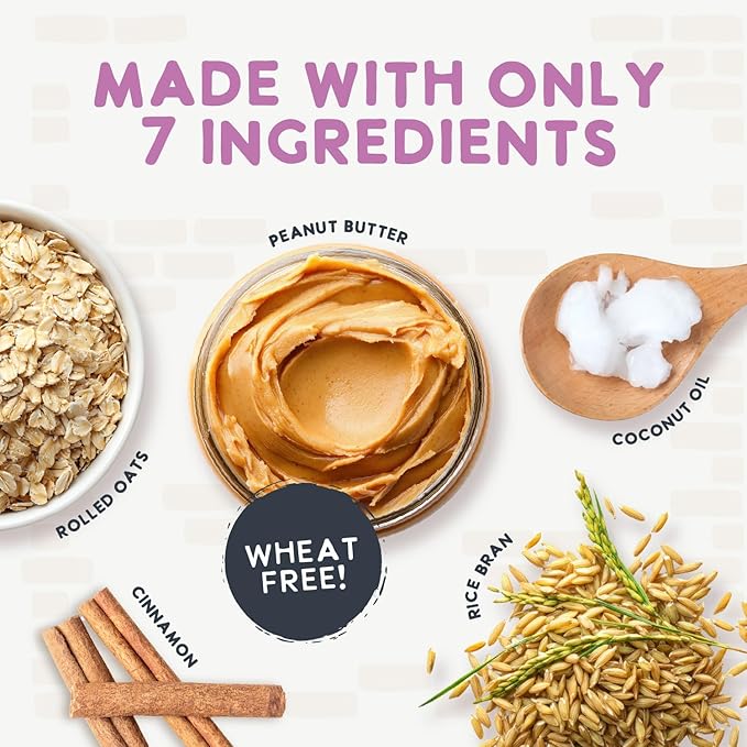 Health Extension Oven-Baked Dog Treats, Peanut Butter Recipe – Gluten & Wheat-Free, Superfood-Infused, Crunchy Biscuits for Puppy Training (6oz)