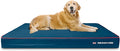 The Dog’s Bed Orthopedic Memory Foam Dog Bed for XXXL Dogs, Waterproof Washable Cover, Anti-Slip Base, Calming Surface – CertiPUR-Certified Foam, Blue with Red Trim, 6 Inch Thick