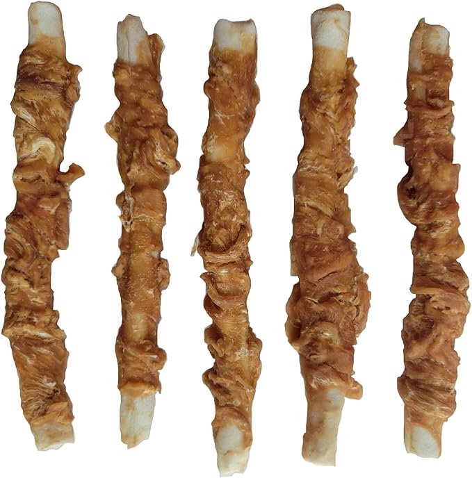 Butcher Shop 8” Chicken & Rawhide Rolls Dog Treats (2 Pack - 20 Rolls)