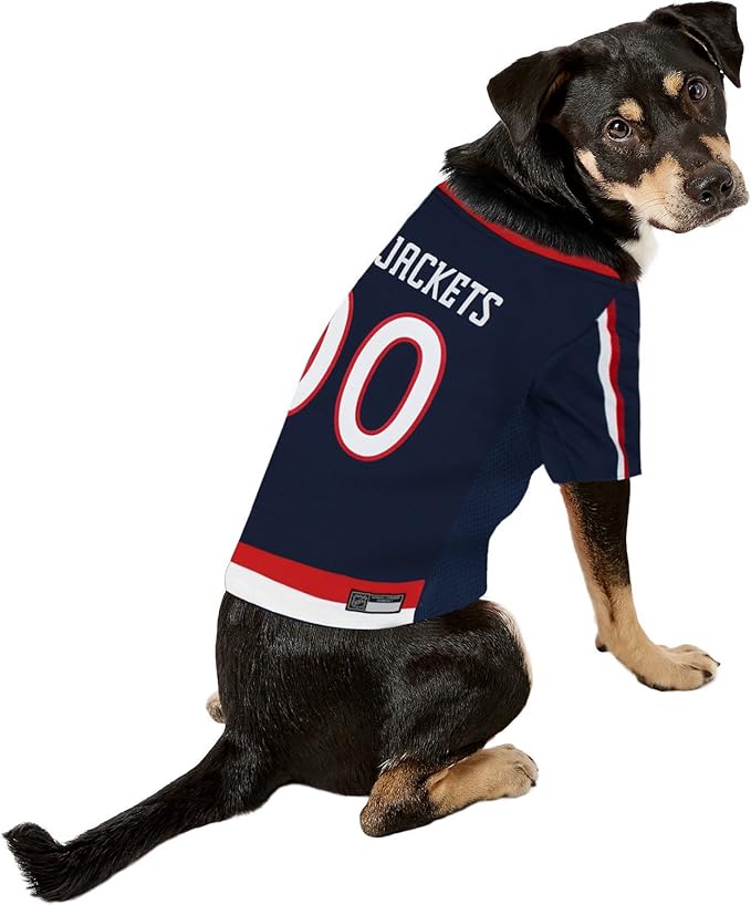 Pets First NHL Columbus Blue Jackets Jersey for Dogs & Cats, Medium. - Let Your Pet be a Real NHL Fan! (Pack of 2)