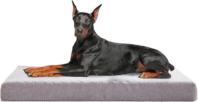 WATANIYA PET Cooling Dog Bed - Memory Foam Washable with Waterproof Liner and Cooling Gel Mattress, Fits up to 130 lbs Pets