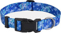 Dog Collar for Medium Dogs, Soft Comfy Pet Collar for Small Medium Large Dogs, Floral Pattern for Boy Girl Puppy Dogs(Camouflaga Blue,M)