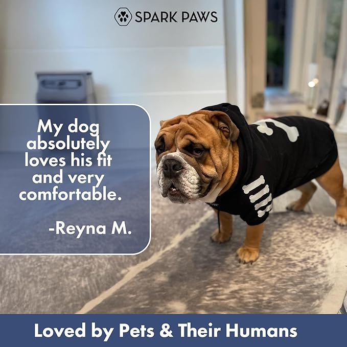 Spark Paws Dog Hoodie – Premium Dog Sweater for Small, Medium, and Large Dogs | Warm Outfits for French Bulldogs, Pitbull, Puppy, Winter Jacket Alternative - Woof - L