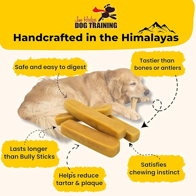 Yak Snak Dog Chews – All Natural Hard Cheese Himalayan Dog Treats – Long Lasting, Made from Yak Milk – Bulk Pack, Small, Medium & Large Sizes (Large 25pcs.)