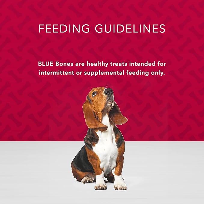 Blue Buffalo Bones Natural Crunchy Dog Treats Large Dog Biscuits Beef, 16oz. Bag, 4 Count