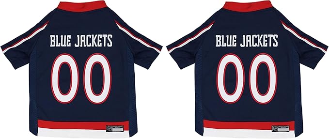 Pets First NHL Columbus Blue Jackets Jersey for Dogs & Cats, Medium. - Let Your Pet be a Real NHL Fan! (Pack of 2)