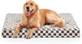 JOEJOY Dog Bed for Large Dogs, XLarge Orthopedic Dog Bed with Removable Washable Cover, Cute Modern Plush & Memory Egg Crate Foam Dog Bed, 42 x 28 inch, Cofffee