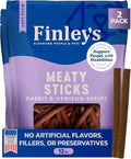 Finley's Rabbit & Venison Meaty Sticks, Limited Ingredient Chicken-Free Dog Treats with Real Meat, 12oz, 2 Pack