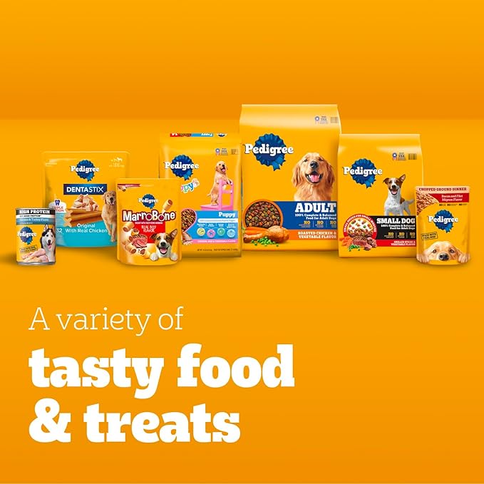 Pedigree Chopped Ground Dinner Adult Soft Wet Dog Food with Chicken, Canned Dog Food, 13.2 oz. Cans, 12 Count