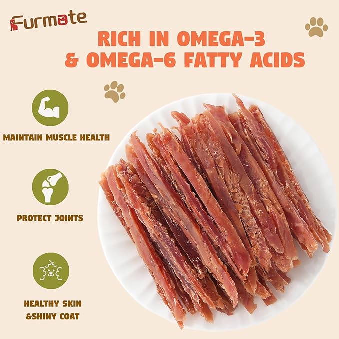 Duck Jerky Strips Dog Treats,Duck Breast Only Training Treats for Dogs,High Protein & Low Fat,Easily Digestible & Rawhide-Free,Healthy Skin & Shiny Coat,for All Life Stages Dogs,10.58 oz