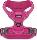Voyager Dog Harness Dual Leash Attachment No-Pull Control Adjustable Soft but Strong Pet Harness for Medium and Large Dogs with 3M Reflective Technology, Fuchsia Nylon, XS (Chest: 13-16")