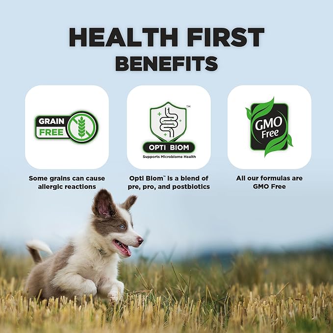 Nature's HUG Hypoallergenic Dry Dog Food for Puppy Medium & Large Breeds – Complete & Balanced Nutrition, Sensitive Stomach Support, High-Protein, Grain Free – 20lb