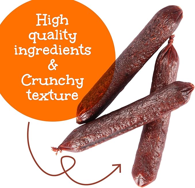 Happy Howie's Sausage Treats - Healthy Dog Treats, Flavorful Slow Cooked Lamb, Natural Ingredients, Chewy Dog Treats, Hormone Free-Lamb, (Pack of 3)