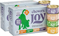 Chewer's Joy Wet Dog Food Small Breed Variety Pack – High-Protein, Natural Pate Canned Food for Adult Dogs - 4 Premium Flavors with Beef, Chicken, Salmon, Rice, Beef & Vegetables - 3oz (Pack of 24)