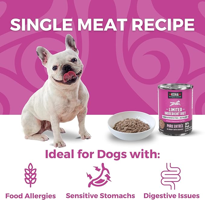 Limited Ingredient Diet Pork Entrée for Dogs
