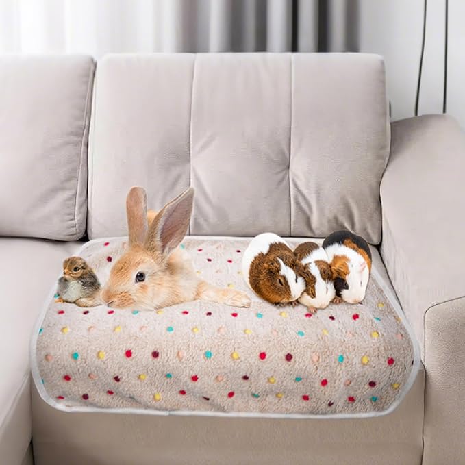 6 Pack Guinea Pig Cage Liner, Washable Guinea Pig Fleece Blankets Bedding Accessories, Flannel Throw Warm Sleep Mat, Pet Pee Pads for Small Animal Hamster Rabbit Puppy Cat, 30x20 Inch
