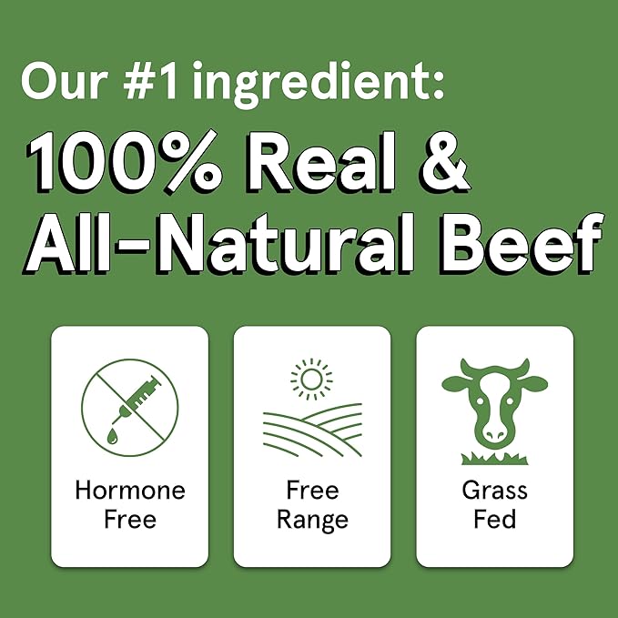 TRMC Real Meat Dog Treats - Three 12oz Bag of Bite-Sized Air-Dried Beef Jerky for Dogs - Grain-Free Jerky Pet Treats with 95% Free-Range, Grass Fed Beef - All-Natural High Protein Treats