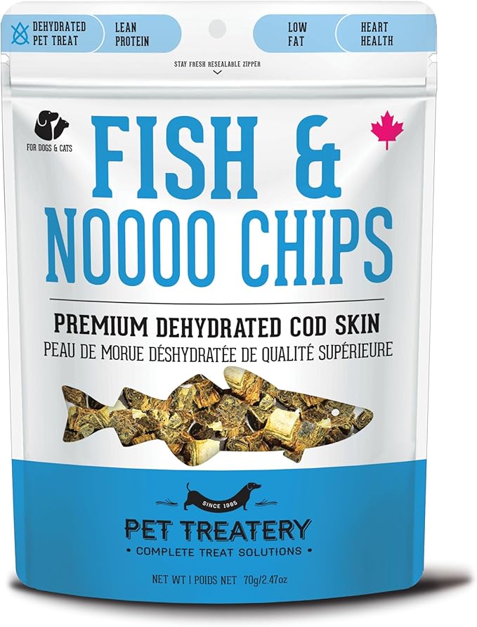 The Granville Island Pet Treatery Dehydrated Cod Skin for Dogs & Cats (2.5 oz, Pack of 1) - Dehydrated Single Ingredient Dog Treats - Natural Dog Treats, Grain Free
