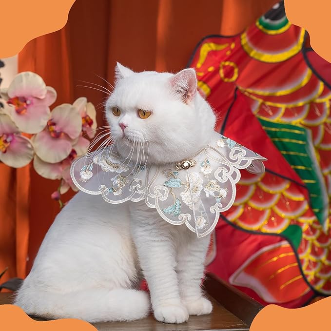 Leo Kitty Silky Pet Bandana for Small Cats & Small Dogs — Handcraft; Warm, Breathable Collar Outfit; Holiday cat Costume Accessory (Christmas, Halloween, New Year). Gift-Ready — top Gifting Choice