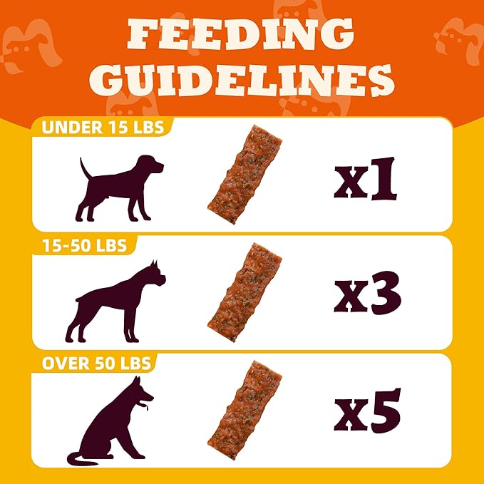 7.4 oz Natural Duck & Apple Bars for Dogs - Healthy Dog Treats Dog Training Treats - Healthy Dietary Fiber Support for Small, Medium, Large Dogs