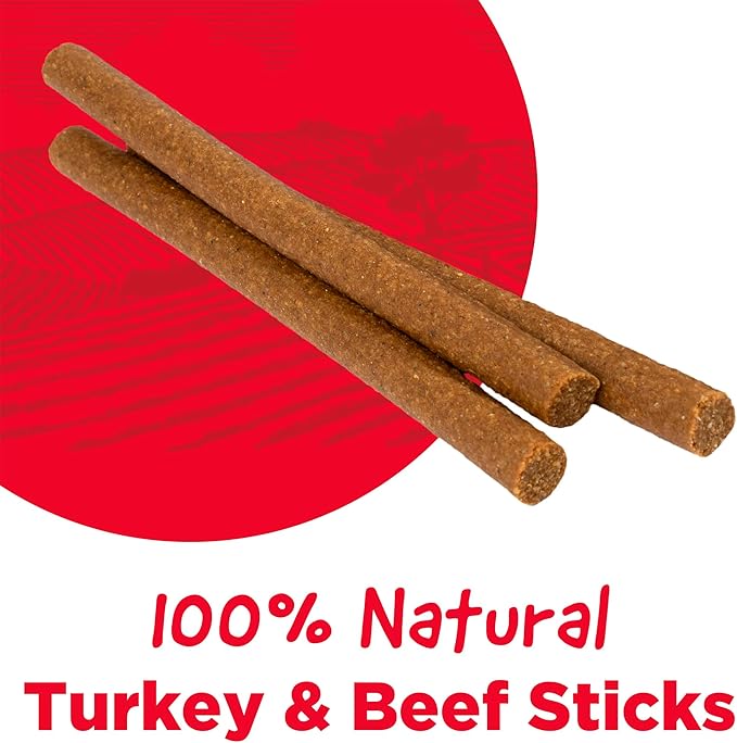 Country Kitchen Beef & Turkey Meaty Sticks Soft Chew Dog Treats, Great Tasting, Made with Real Beef & Turkey, 25 oz