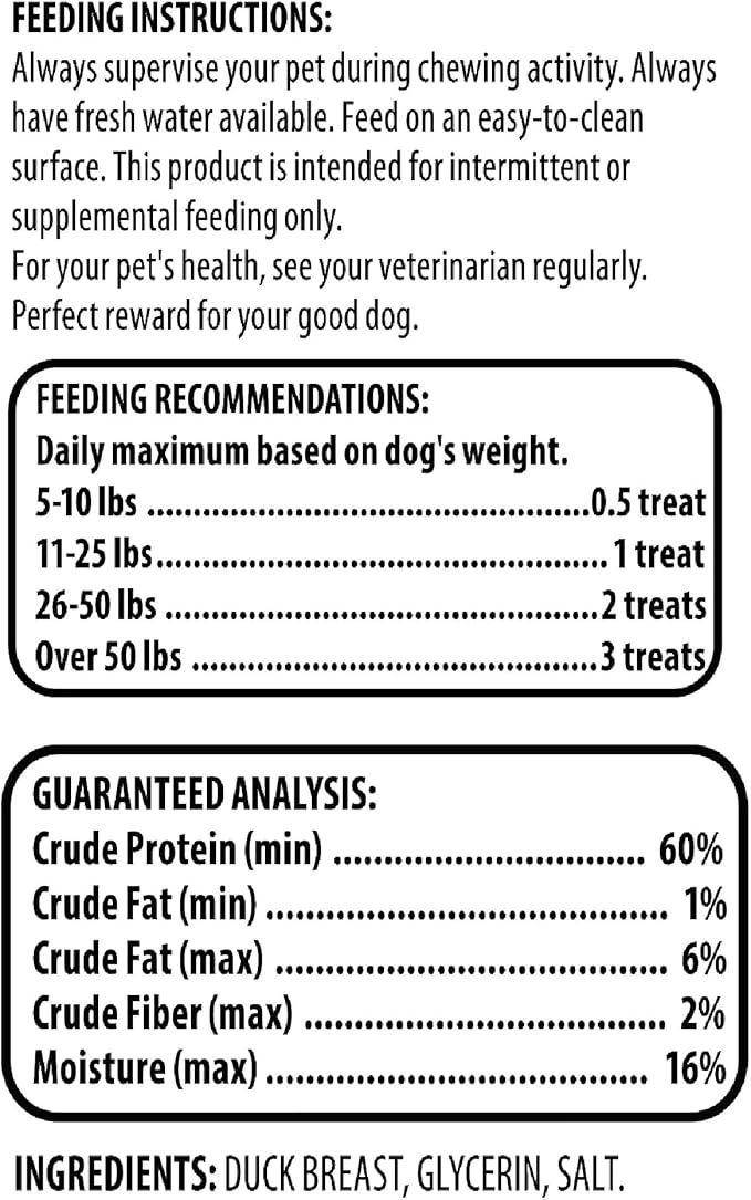 Golden|Rewards Duck Jerky Dog Treats, 16 oz Bag, Real Duck Breast, Only 3 Ingredients, Low Fat, Grain-Free, No by-Products, No Corn Wheat or Soy, Natural High Protein Chews for All Dog Sizes