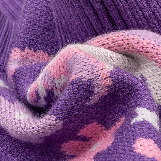 Fitwarm Adorable Unicorn Dog Sweater, Thermal Dog Winter Clothes for Small Dogs Girl, Pet Outfit, Purple, Pink, White, Large